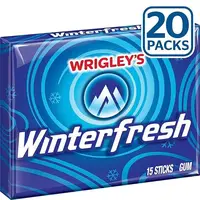 Жевательная резинка Wrigley's Winterfresh Gum 15-Stick Slim Packs (ВВ 09.01.2025)
