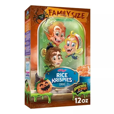 Хлопья Kellogg's Rice Krispies Shocking Orange Cold Breakfast Cereal 340g (5652) фото 1