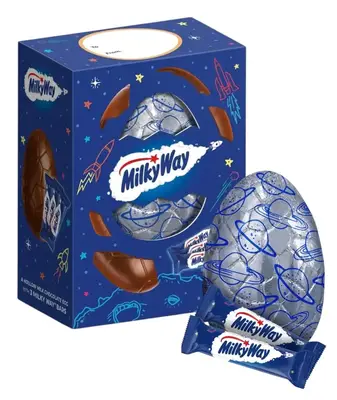 Шоколадное яйцо с батончиками Milky Way Chocolate Large Easter Egg 163г (10659) фото 1
