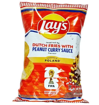 Чипсы Lay's FIFA Dutch Fries with Peanut Curry Sauce 200г (10863) фото 1