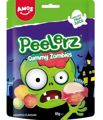 Желейні цукерки Amos Peelerz Peelable Gummy Zombie 65г (9313) фото 1