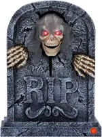 Анімований декор Halloween надгробок з черепом 1шт
