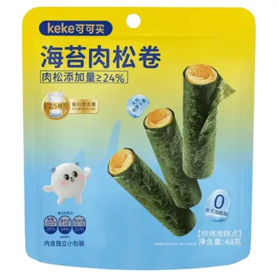 Снек Keke Crispy Seaweed Pork Floss Rolls 48г (11627) фото 1
