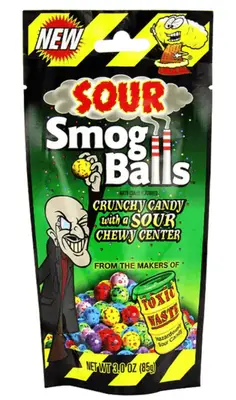 Кислі цукерки Toxic Waste Sour Smog Balls 85г (8889) фото 1