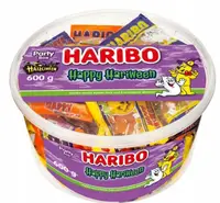 Набор мини-пачек с жевательными конфетами Haribo Happy Hariween Halloween 600г