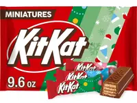 Шоколадные батончики Kit Kat Miniatures Milk Chocolate Wafer Christmas Candy 272г