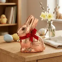 Шоколадний кролик Lindt Gold Rabbit Goldhase Glamour Rose Gold 100г