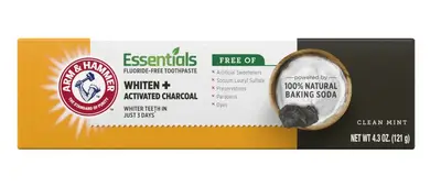 Зубна паста Arm &amp; Hammer Essentials Whiten + Activated Charcoal (Без фтору) 121г (10735) фото 1