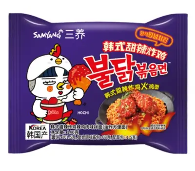 Локшина швидкого приготування Samyang Buldak Korean Sweet and Spicy Fried Chicken Ramen 140г (8016) фото 1