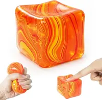 Іграшка-антистрес Сквіш NeeDoh Cube Squeeze Помаранчевий Куб 1шт