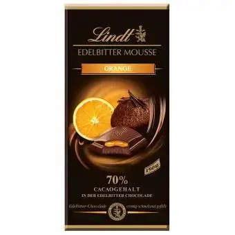 Шоколадка Lindt Dark Mousse Orange 150g (11389) фото 1