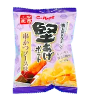 Японские чипсы Calbee Kata-age Potato Chips Kushikatsu Sauce 15г