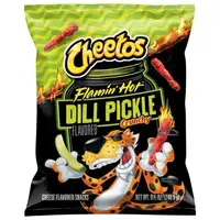 Кукурузные снеки Cheetos Flamin' Hot Dill Pickle Flavored Crunchy Chips 240г