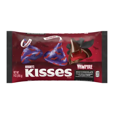 Конфеты Hershey's Kisses Halloween Dracula with Strawberry Crème 255g (1322) фото 1