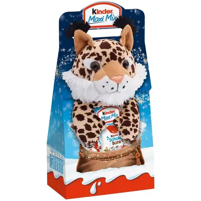 Новорічний подарунок з іграшкою Kinder Maxi Mix рысь133 g (4209) фото 1