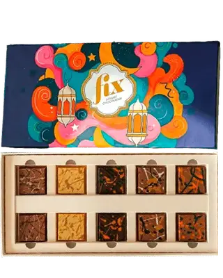 Дубайский Шоколад Fix Dubai Chocolate Mini Heroes Ramadan Edition мини-плитки 10 шт. (8403) фото 1