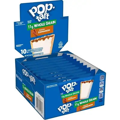 Упаковка тостів Pop-Tarts Kellogg's Frosted Pop Tart Whole Grain Cinnamon з глазур'ю та корицею 480г (7458) фото 1