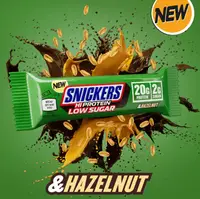 Шоколадный батончик Snickers Hi Protein Low Sugar Hazelnut Bar 57г