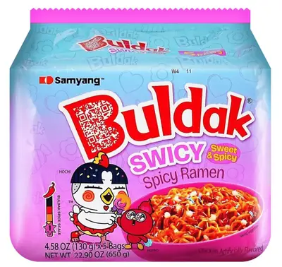 Лапша Samyang Buldak Swicy Sweet and Spicy Chicken Flavored Ramen Noodles 5шт х 130г (10270) фото 1