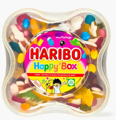 Желейные конфеты Haribo Happy Box фруктово-йогуртовое ассорти 600 г. (6828) фото 1