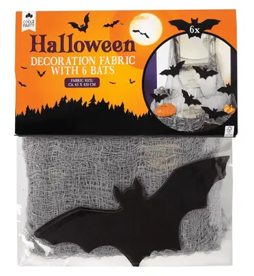 Декоративна тканина Cool2Party Halloween Decoration Fabric з кажанами 1шт (11795) фото 1