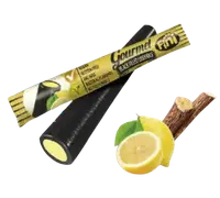 Жевательные конфеты Fini Regaliz Negro con Limоn Gourmet с лимонной начинкой 32г