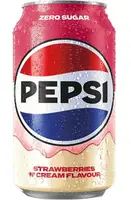 Газированный напиток Pepsi Strawberry & Cream без сахара 330 мл