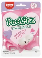 Жувальні цукерки Amos Peelerz Valentine Gummy Hearts 65г