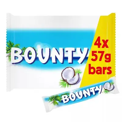 Батончик Bounty Coconut Milk Chocolate Twin Bars Multipack 4 x 57g (5746) фото 1