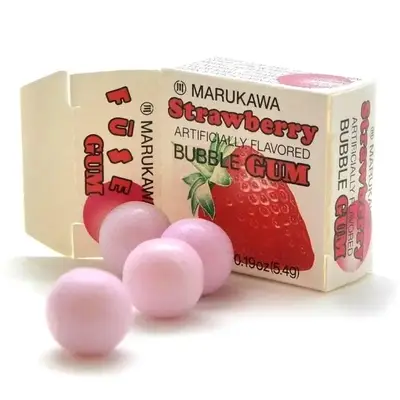 Японская жвачка Marukawa Seika Strawberry Marble Gum, 5.4г (6366) фото 1
