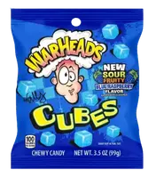 Желейные конфеты Warheads Blue Raspberry Cubes 99г