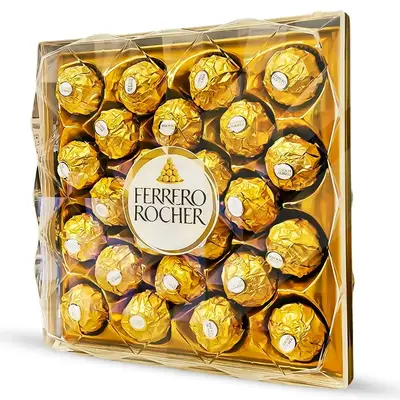 Шоколадні цукерки Ferrero Rocher Diamond (Діамант) 300г (24шт) у подарунковій коробці (6380) фото 1