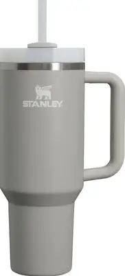 Термокружка Stanley Quencher H2.0 FlowState Splash Adventure с ручкой и трубочкой Серая 1183 мл (8735) фото 1