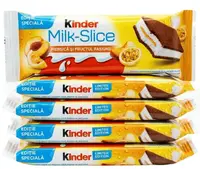 Бісквітні тістечка Kinder Milk Slice Персик та Маракуя 5шт х 28г