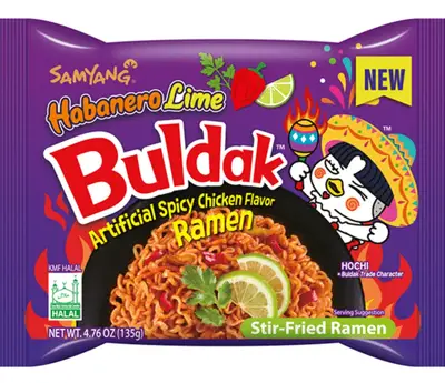 Лапша быстрого приготовления Samyang Buldak Habanero Lime Flavour Instant Noodles 135г (6740) фото 1