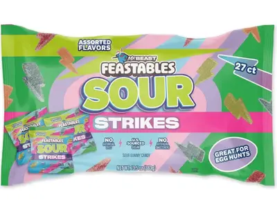 Жувальні цукерки Feastables Mrbeast Sour Strikes Gummy Candy Assorted Flavors 383г (10894) фото 1