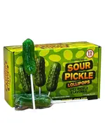 Льодяник на паличці Sour Pickle Lollipops Tangy Dill Hard Candy Pops 1шт