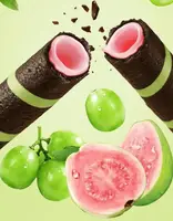 Вафельные трубочки Oreo Cocoa Crispy Roll Guava & Grapes 50г