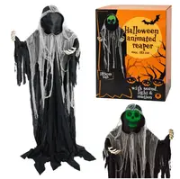 Анимированная декорация Halloween Жнец со звуком 1шт, 183см