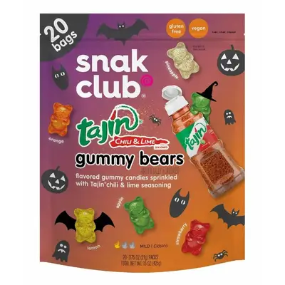 Желейные Фруктовые Конфеты Snack Club Tajin Gummy Bears Multipack с добавлением специй Тажин 425 г. (7476) фото 1