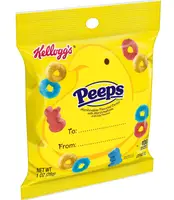 Великодні снеки Kellogg's Peeps Marshmallow Flavored Cereal Snacks 28г
