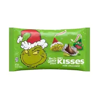 Новогодние конфеты KISSES Grinch Holiday Milk Chocolate 289g