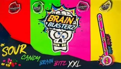 Конфеты Brain Blasterz Sour Candy Brain Bitz XXL (9833) фото 1