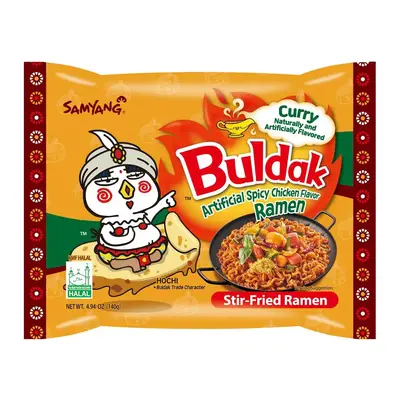 Лапша швидкого приготування Samyang Curry Buldak Korean Spicy Hot Chicken Stir Fried Ramen Noodles 140 г (7387) фото 1