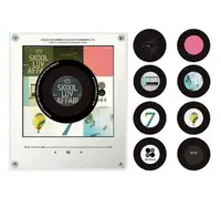Магнитный музыкальный проигрыватель на холодильник BTS Magnetic Music Box с 9 мини-пластинками