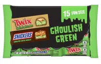 Набір міні-батончиків Mars Twix & Snickers Ghoulish Green Variety Pack 15шт, 244г
