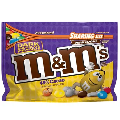 Драже M&amp;M's Peanut Dark Chocolate 49% cacao 286.3g (1268) фото 1