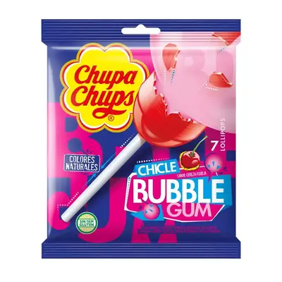 Леденцы Chupa Chups Lollipops Bubble Gum Cherry (7 шт) 126g (2620) фото 1
