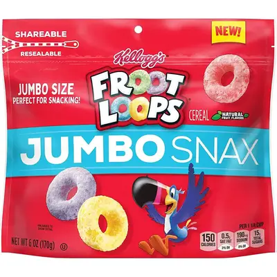 Снеки Froot Loops Jumbo Snax 170g (1141) фото 1