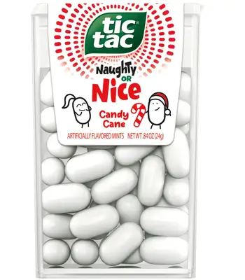 Драже Tic Tac Naughty or Nice Candy Cane Mints 23.8г (9969) фото 1